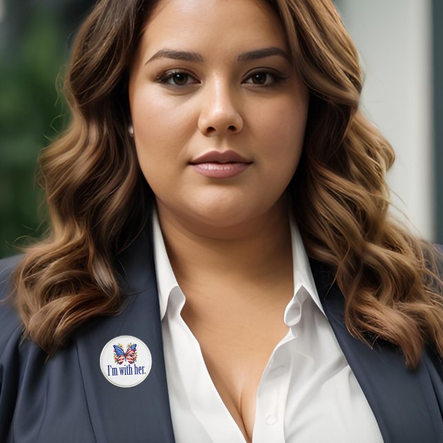 I'm With Her Kamala Harris for President Butterfly Lapel Pin (Creator Uploaded)