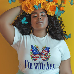 I&#39;m With Her Kamala Harris for President Butterfly T-Shirt