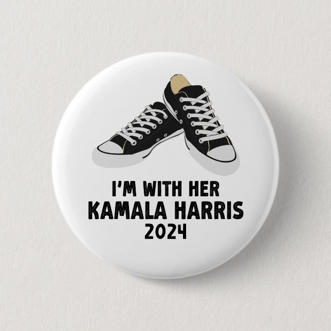 I'm With Her Kamala Harris Support Kamala Harris Button (Front)