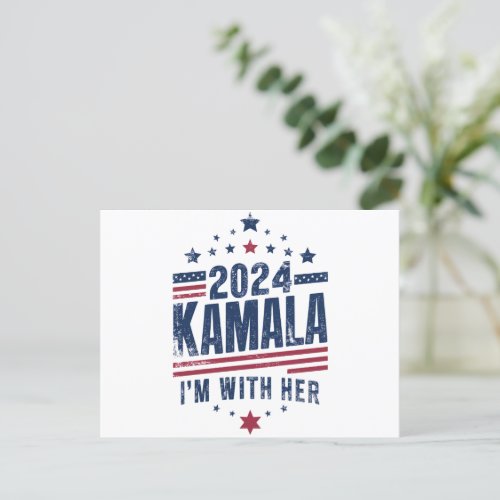 Im With Her Kamala Vote For 2024 Kamala_Harris Postcard