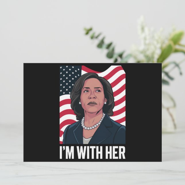 I'm With Her Kamala Vote For 2024 President  Invitation (Standing Front)