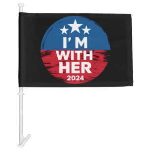 I'm With Her Kamala Vote For 2024 President Kamala Car Flag