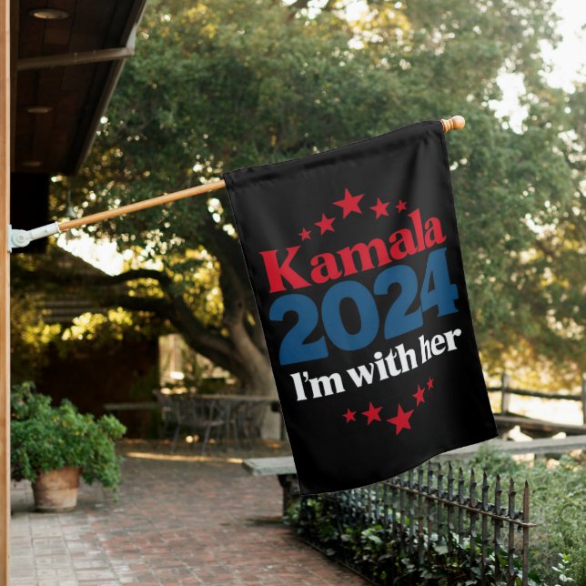 I'm With Her Kamala Vote For 2024 President Kamala House Flag (In SItu)