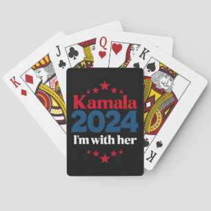 I'm With Her Kamala Vote For 2024 President Kamala Poker Cards