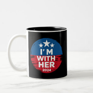 I'm With Her Kamala Vote For 2024 President Kamala Two-Tone Coffee Mug