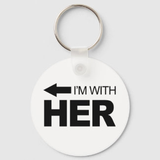 I'm with her (left) keychain