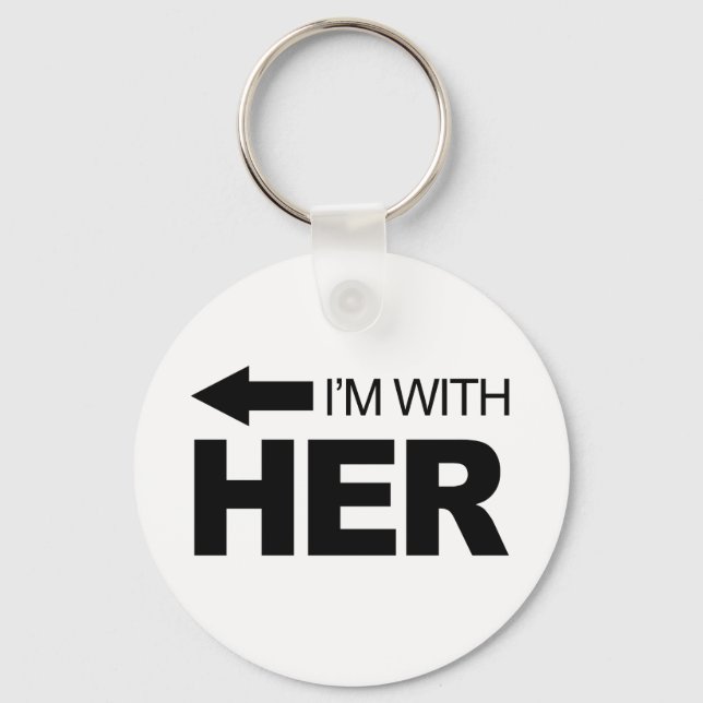 I'm with her (left) keychain (Front)