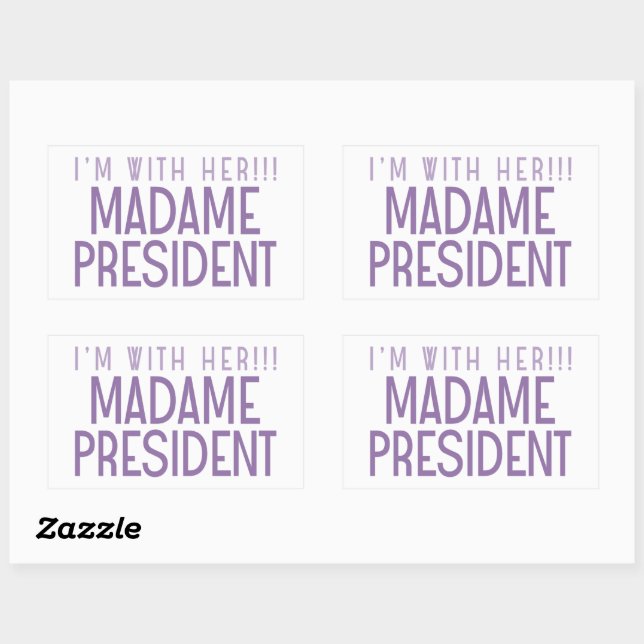 I'M WITH HER!!! RECTANGULAR STICKER (Sheet)