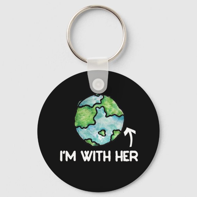 im with her science  keychain (Front)
