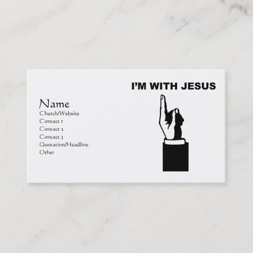 I'm with Jesus Business Card Template