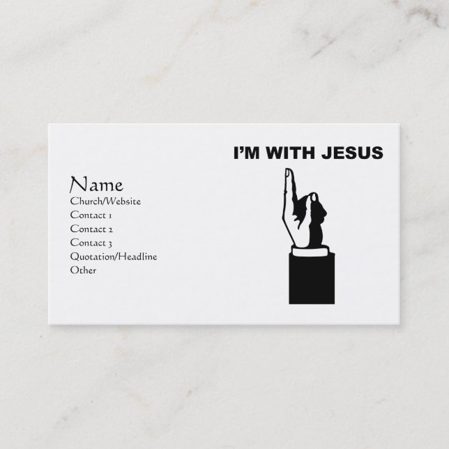 I'm with Jesus Business Card (Front)