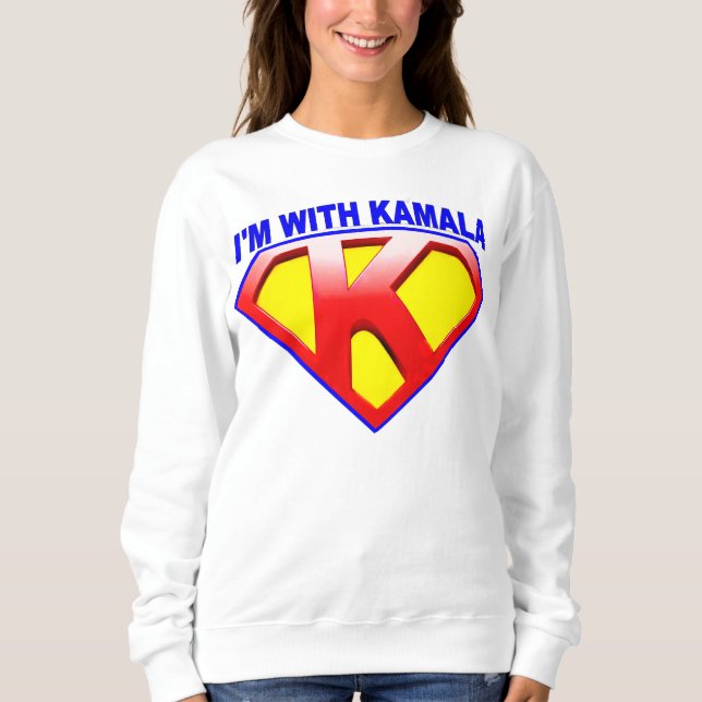 I'm With Kamala Emblem Crest Sweatshirt (Front)