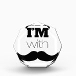 I'm With Mustache Award<br><div class="desc">Fun,  whimsical "I'm with Mustache" custom-designed graphic.</div>