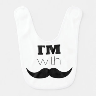 I'm With Mustache Baby Bib