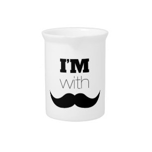 I'm With Mustache Beverage Pitcher