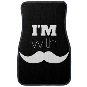 I'm With Mustache Car Mat