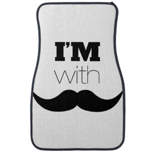 I'm With Mustache Car Mat