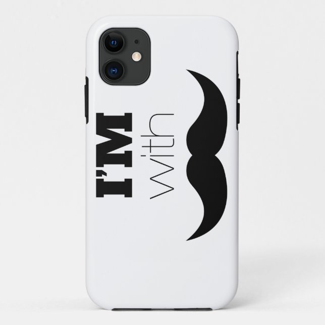 I'm With Mustache Case-Mate iPhone Case (Back)
