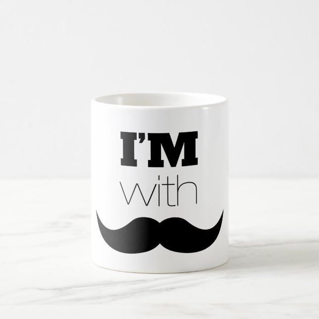 I'm With Mustache Coffee Mug (Center)