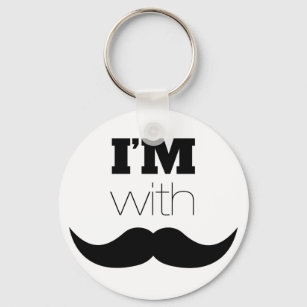 Funny Mustache Keychains - No Minimum Quantity