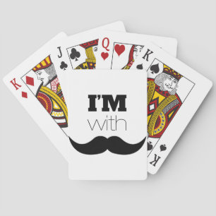 I'm With Mustache Poker Cards