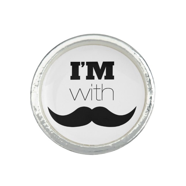 I'm With Mustache Ring (Front)