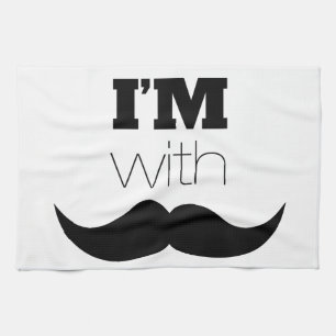 I'm With Mustache Towel