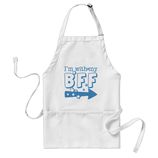 I'm With My BFF (right) Adult Apron (Front)