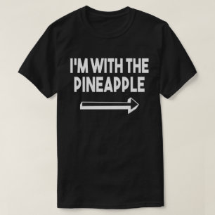 I'm With Pieapple Easy Halloween Matching Couples T-Shirt