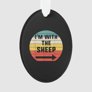 Im With Sheep   Halloween Matching Couple Gift Ornament