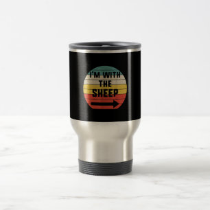 Im With Sheep Halloween Matching Couple Gift Travel Mug
