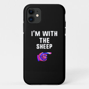 Im With Sheep Tie Dye Halloween Dog Present iPhone 11 Case