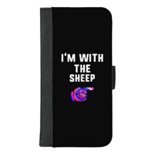 Im With Sheep Tie Dye Halloween Dog Present iPhone 8/7 Plus Wallet Case