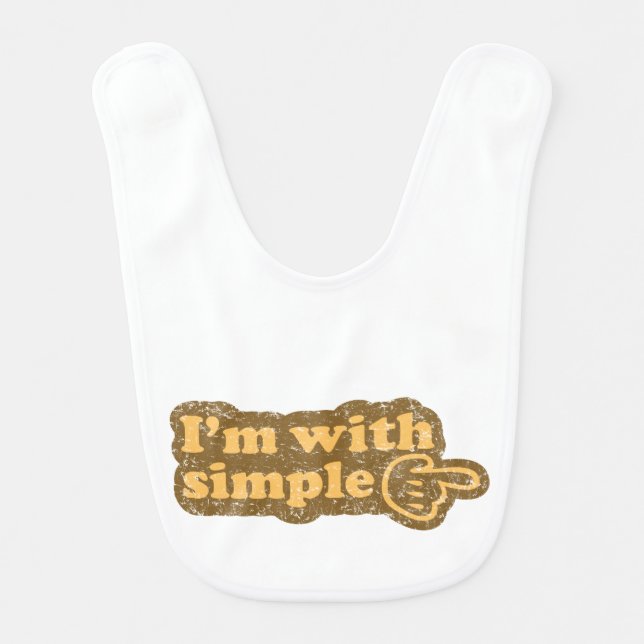 I'm with simple. baby bib (Front)