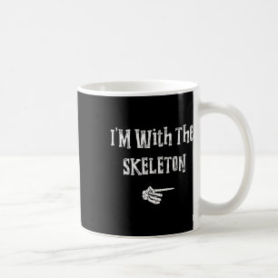 I'm With Skeleton Halloween Costume Funny Couples Coffee Mug