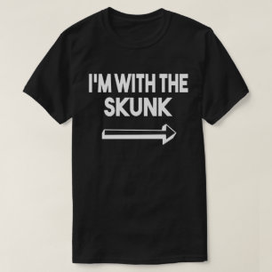 I'm With Skunk Easy Halloween Matching Couples T-Shirt