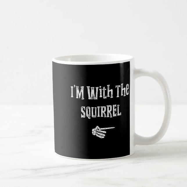 I'm With Squirrel Halloween Costume Funny Couples  Coffee Mug (Right)