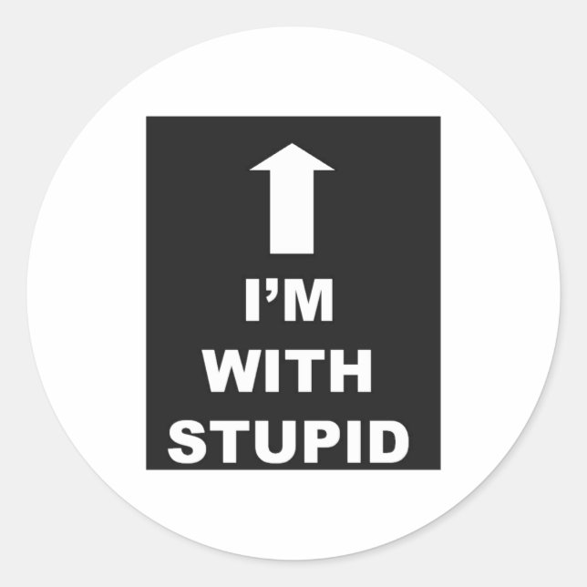 Im With Stud Logo 2 Less Dark Level 2  Classic Round Sticker (Front)