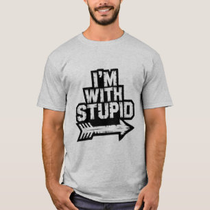 I'm With Stupid Arrow Funny Couple Matching T-Shir T-Shirt