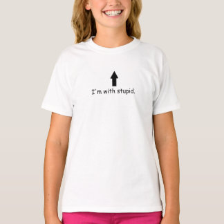 'I'm with stupid' pun T-shirt