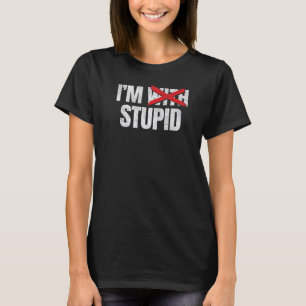 I'M WITH STUPID  sarcastic im X crossed retro joke T-Shirt
