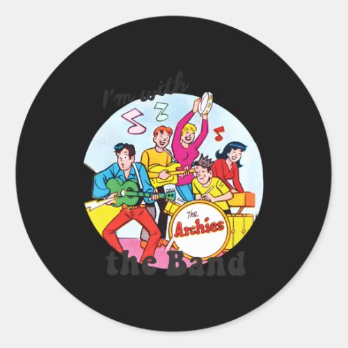 IM With The Band Archie Comics Classic Round Sticker