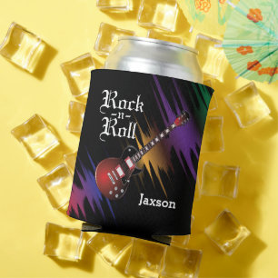 I'm with the Band - DIY Name - Red Guitar Can Cooler