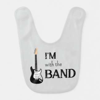 I'm with the Band Electric Guitar Baby Bib