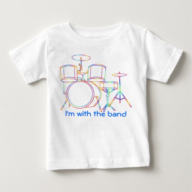 I'm with the band T-shirt  drums (Front)
