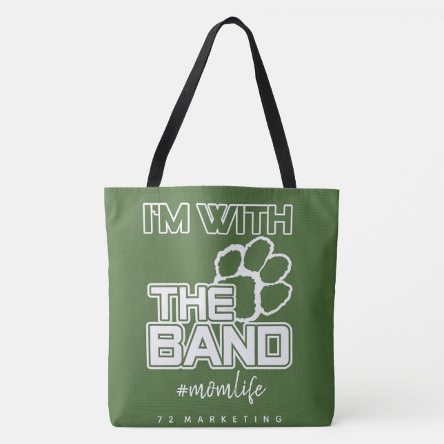 I'm with the band tote slidell high mom life bag (Front)