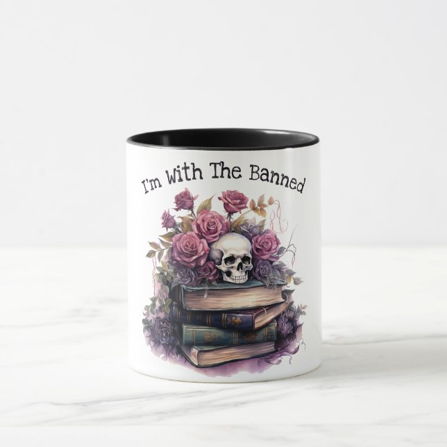 I'm With The Banned, Book Lover Mug (Center)