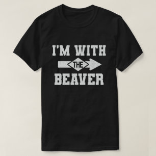 I'm With The Beaver Matching Halloween Costume T-Shirt