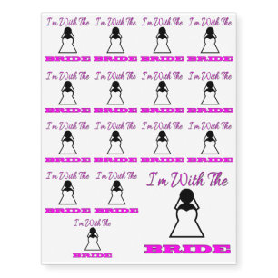 I'm With The Bride Temporary Tattoos