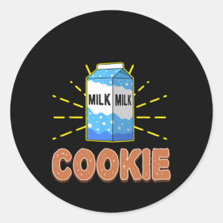 I'm With The Cookie Milk Costume Matchi Classic Round Sticker